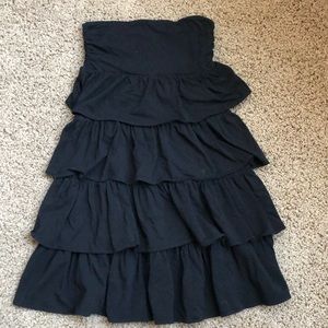J Crew Black Strapless Dress